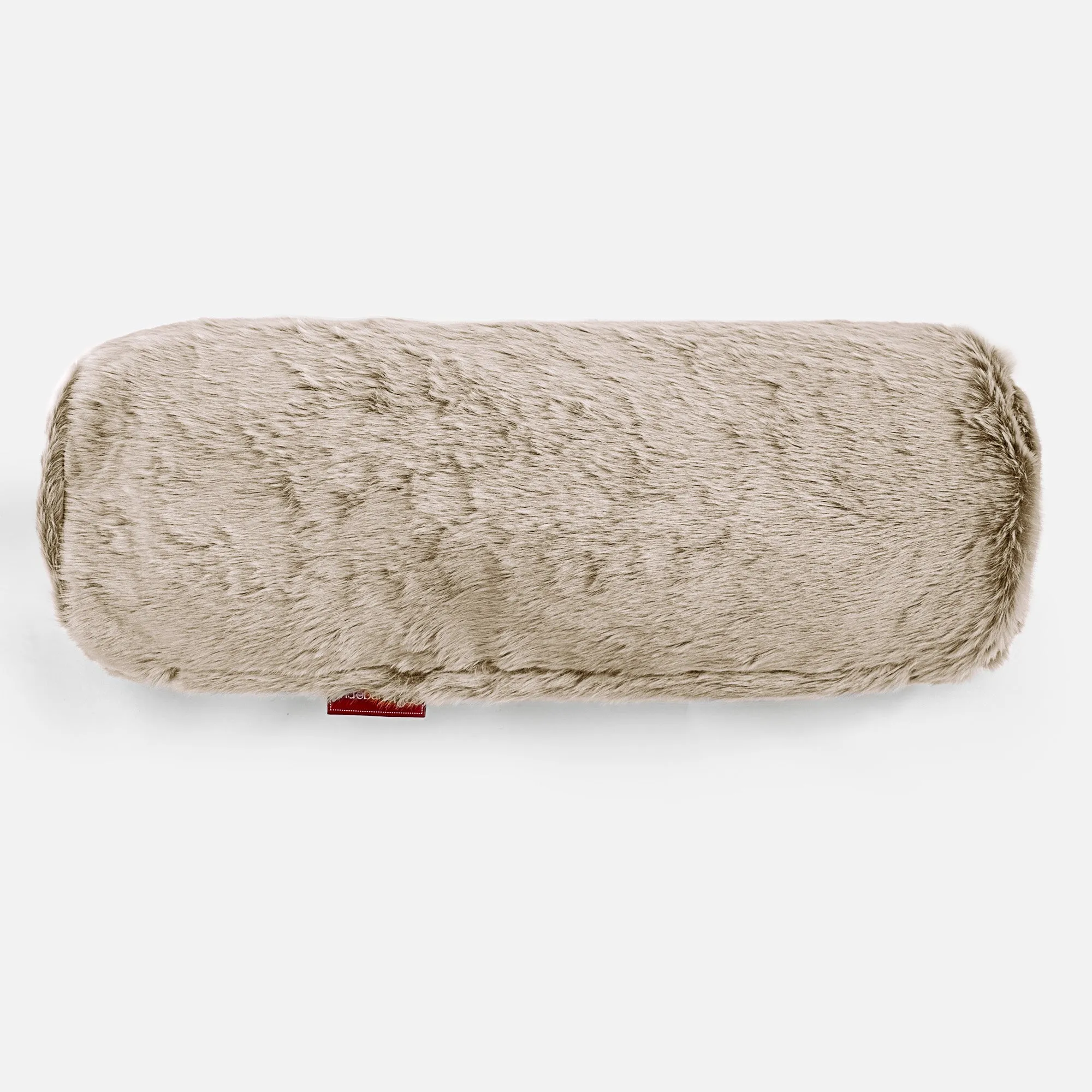 Decorative Bolster Cushion Cover 20 x 55cm - Fluffy Faux Fur Rabbit Golden Brown