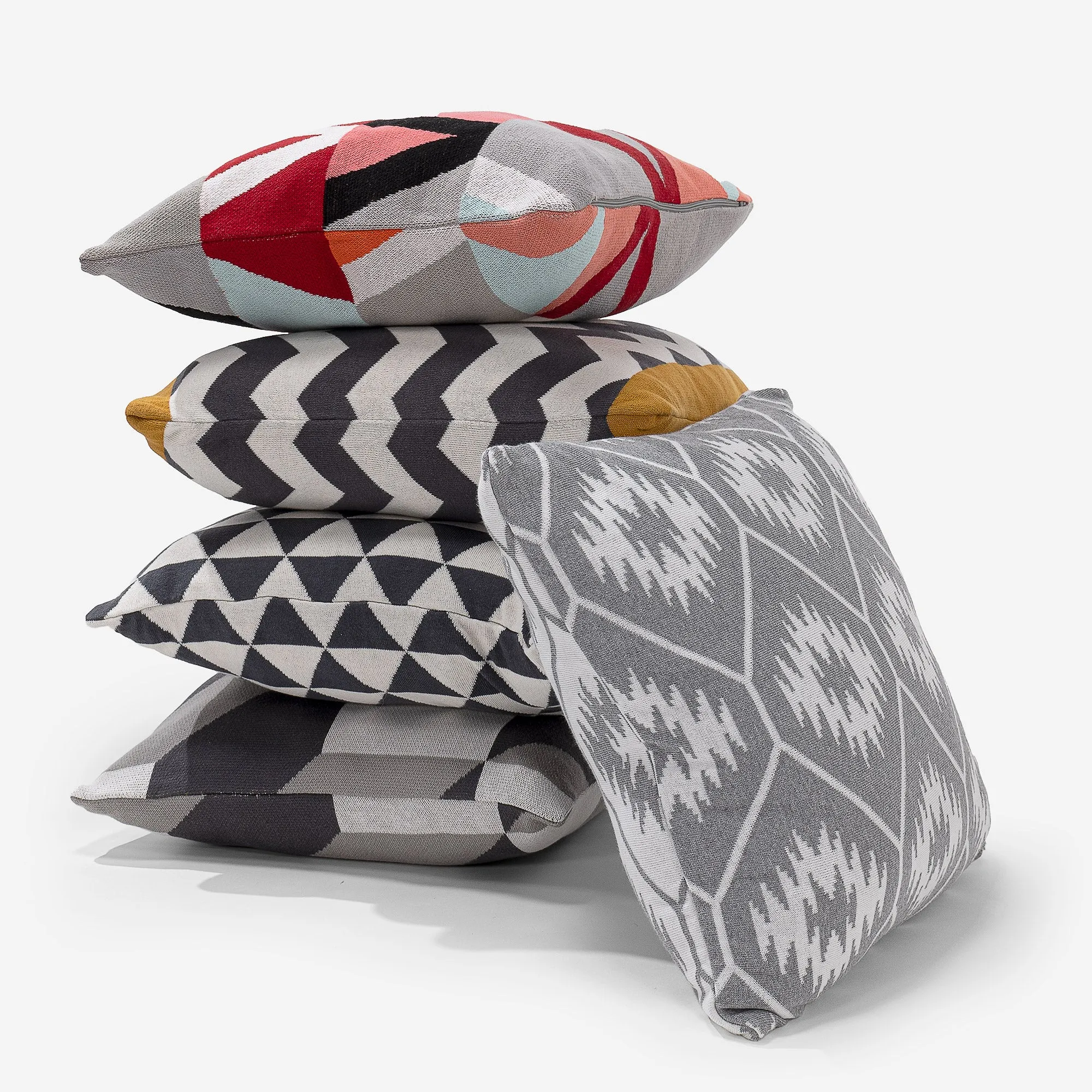 Decorative Cushion Cover 47 x 47cm - Knitted Aztec
