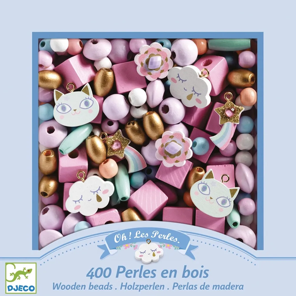 Djeco Wooden Beads - Rainbows
