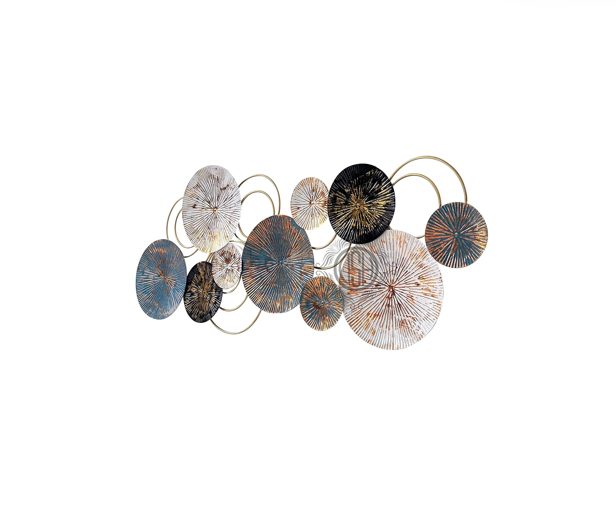 DSH CRAFTING YOUR CURIOSITY Metal Wall Art Wall Sculpture Wall Hanging Showpiece Perfect For Home, Hotel,Restaurant (19-Circle-Gray)