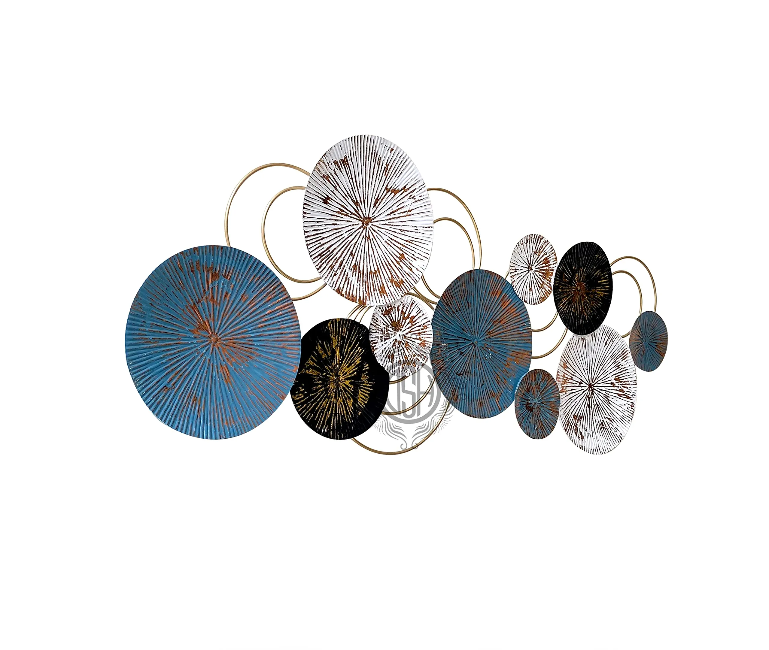 DSH CRAFTING YOUR CURIOSITY Metal Wall Art Wall Sculpture Wall Hanging Showpiece Perfect For Home, Hotel,Restaurant (19-Circle-Gray)