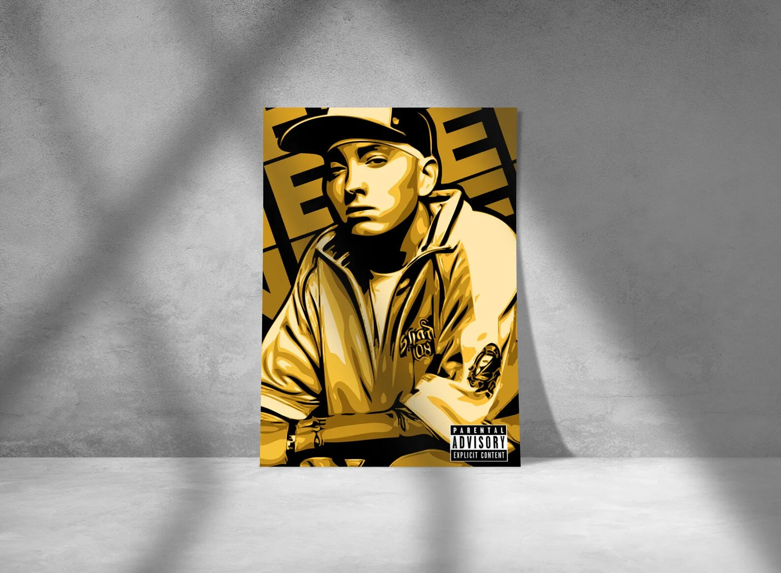 Eminem Poster, Custom Music Print, Music Poster, Custom Canvas, Home Decor, Wall Hangings, Rapper Eminem Art, Rap God
