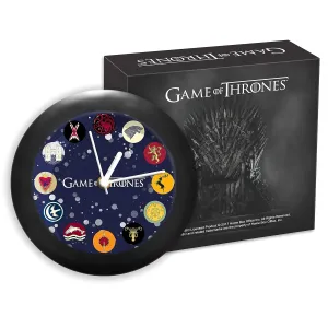 Epic Stuff - Plastic Game of Thrones All Houses Table Clock Desktop Clock, Standard Size, Multicolour