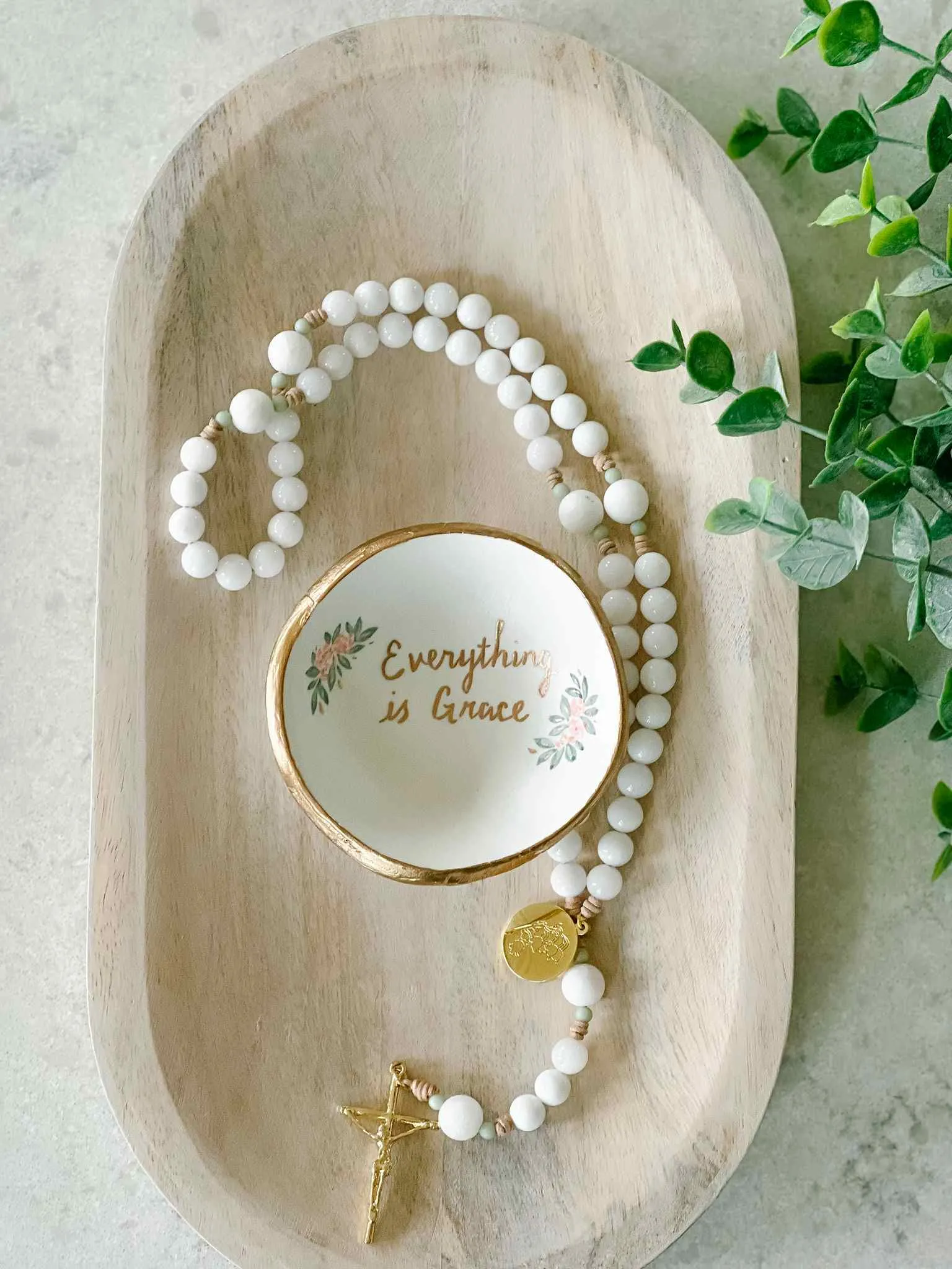 Everything is Grace Rosary Dish