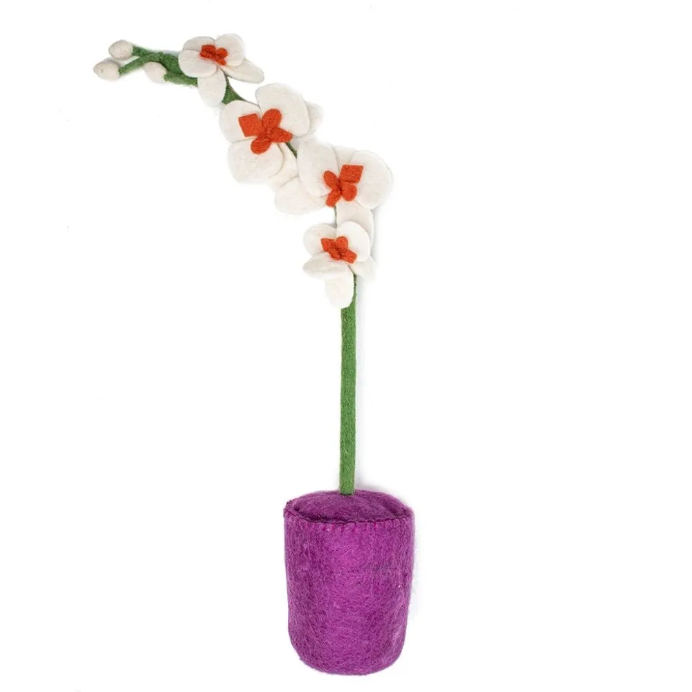 Felt Orchids Pot Set