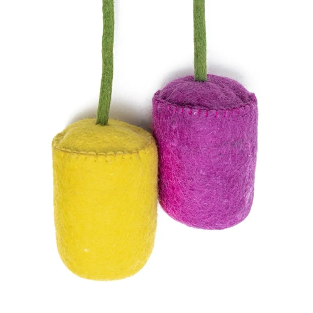 Felt Orchids Pot Set