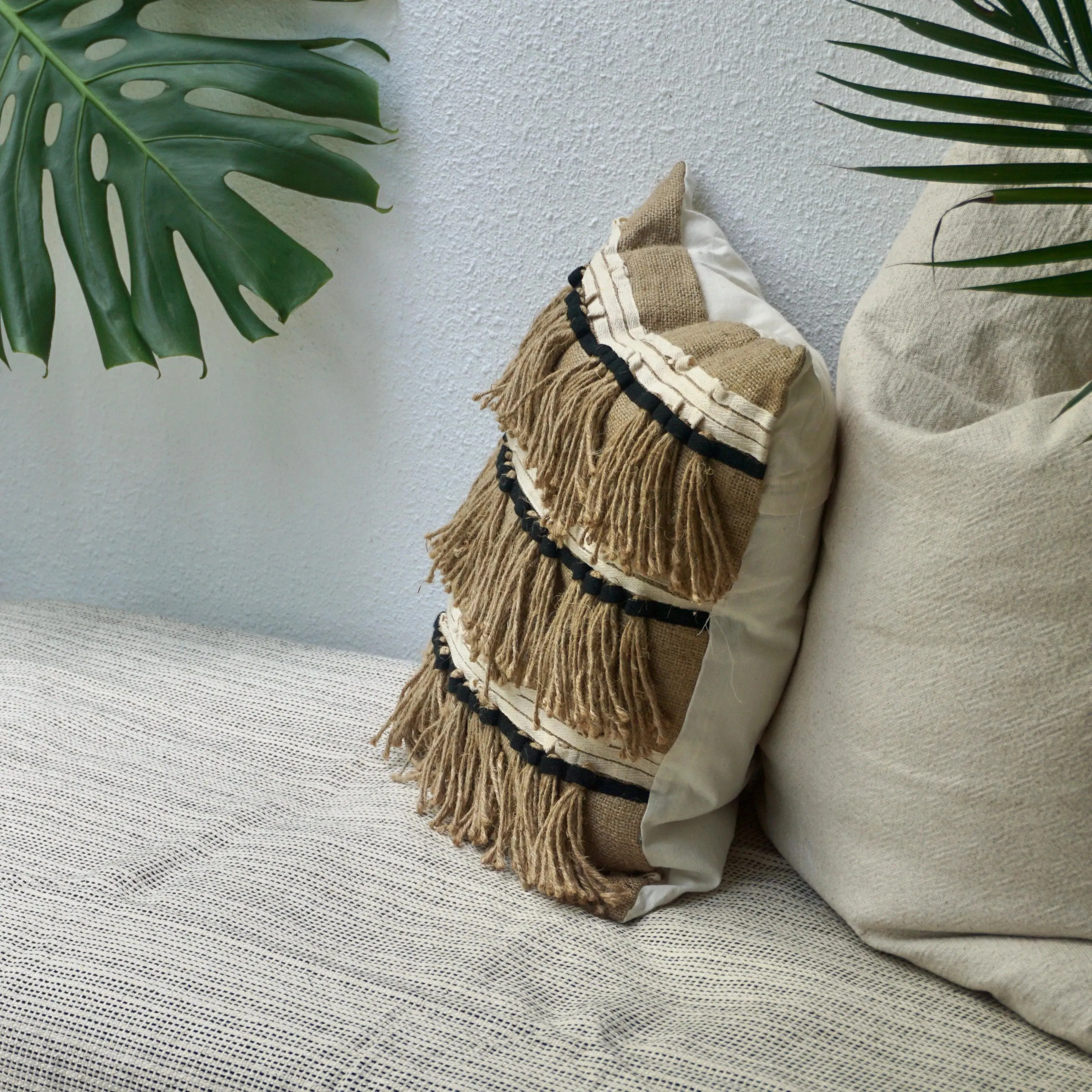 Fringe Jute Cushion