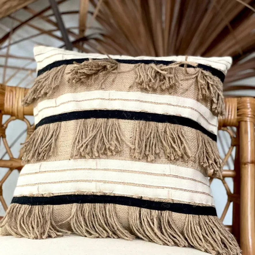 Fringe Jute Cushion