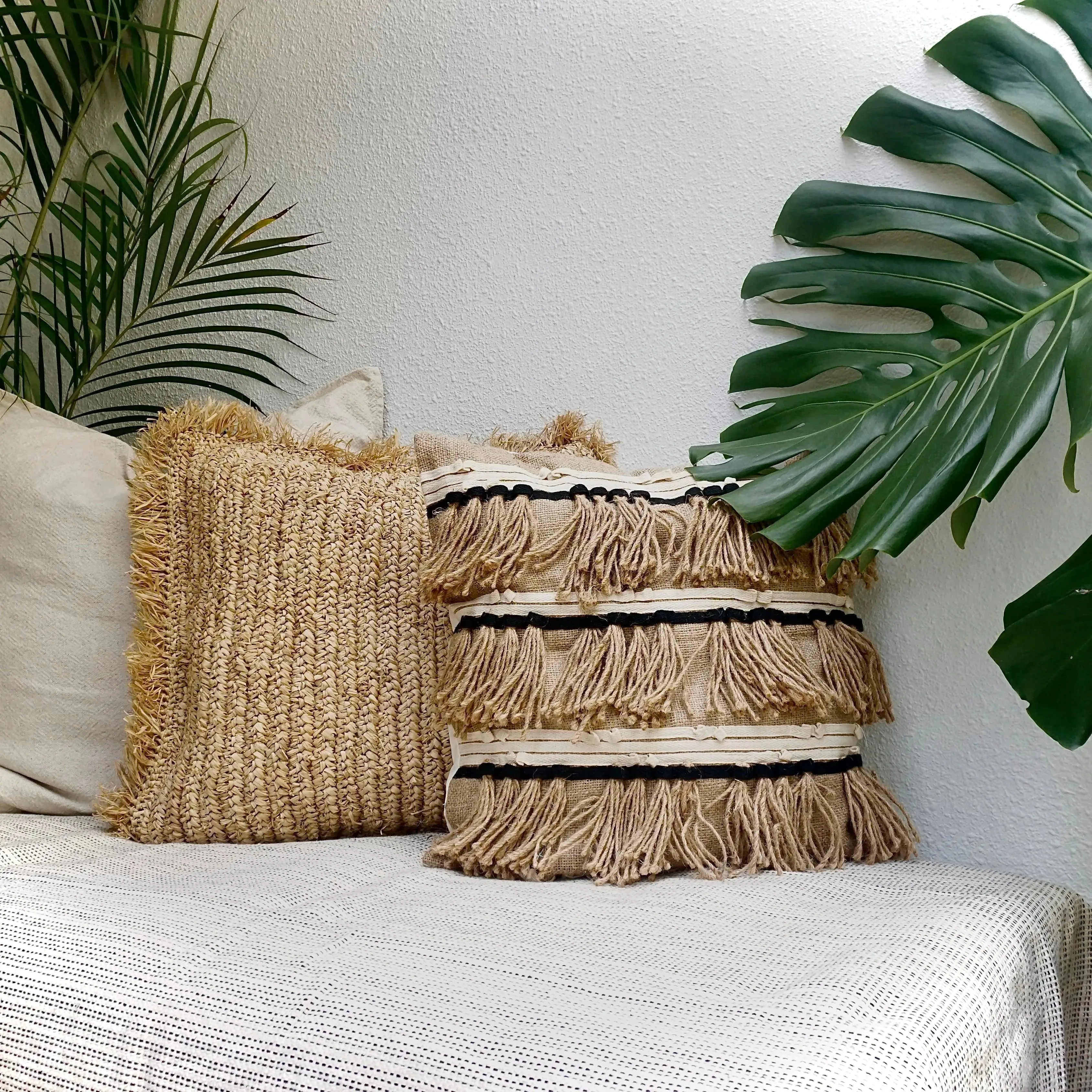 Fringe Jute Cushion