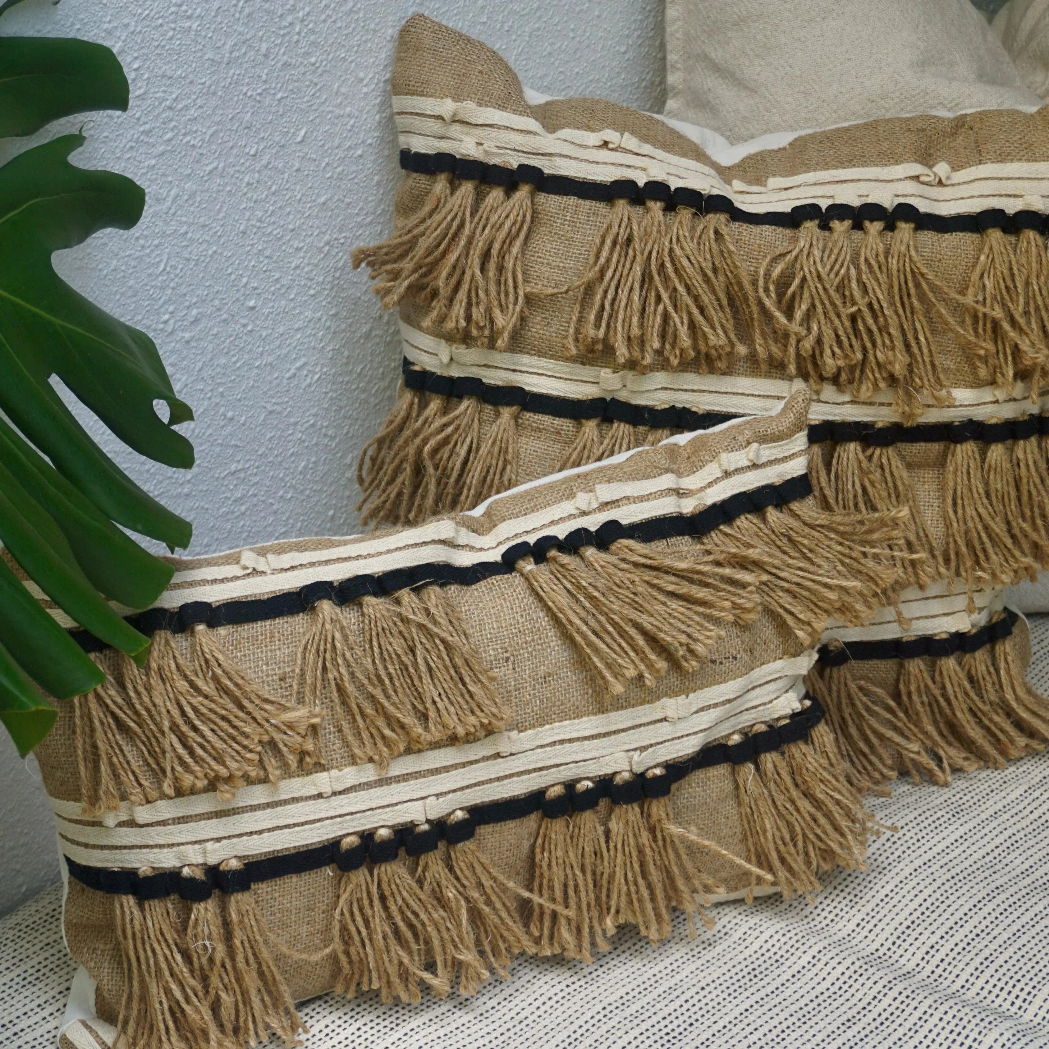 Fringe Jute Cushion