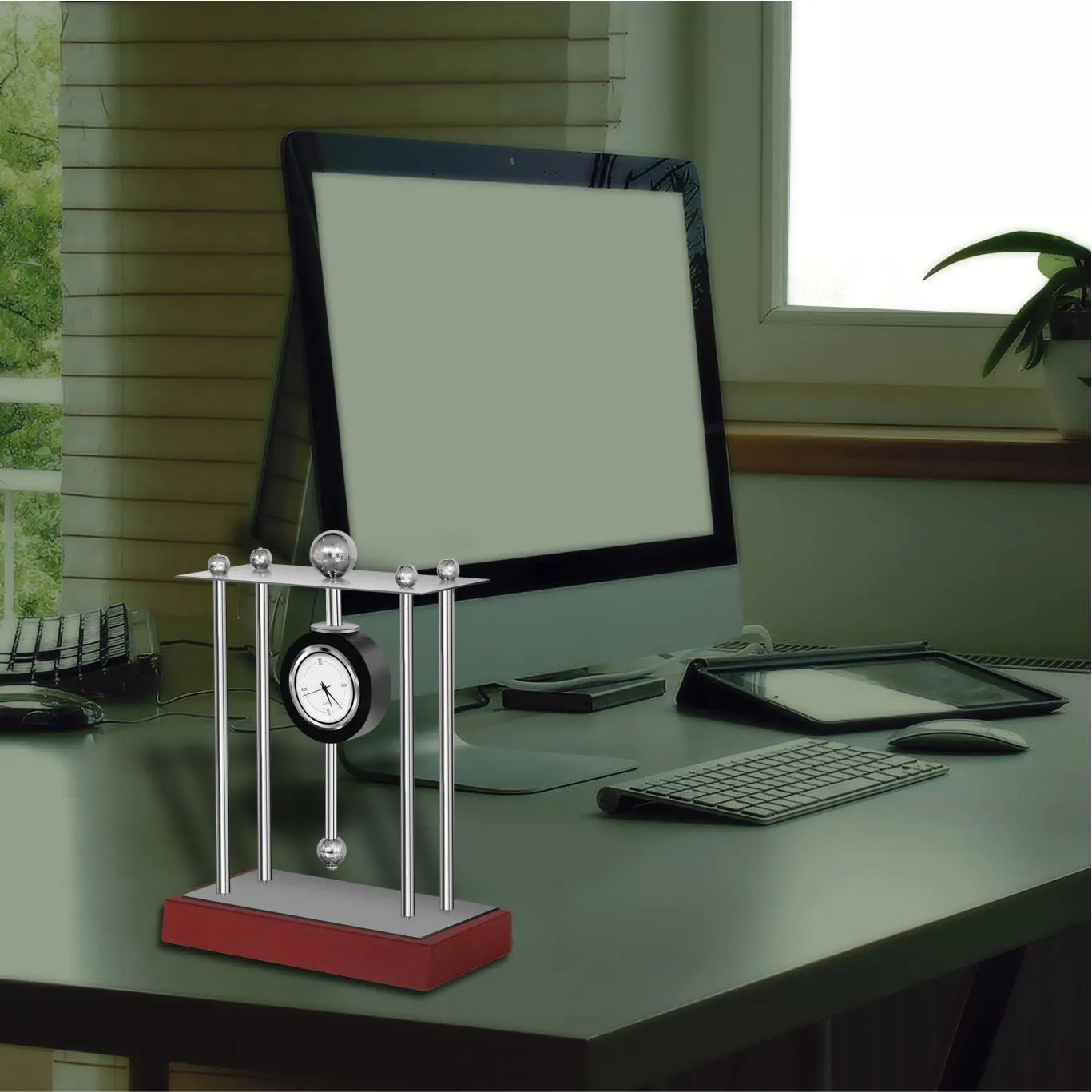 GABA Time Stylish Analog Quartz Table Clock Showpiece for Office and Home Decor