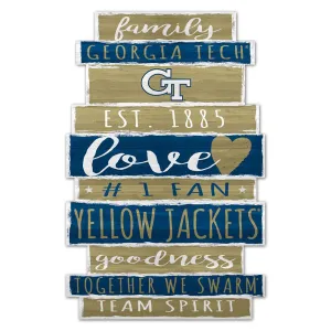 Georgia Tech 11" x 17" Est. Love #1 Fan Sign