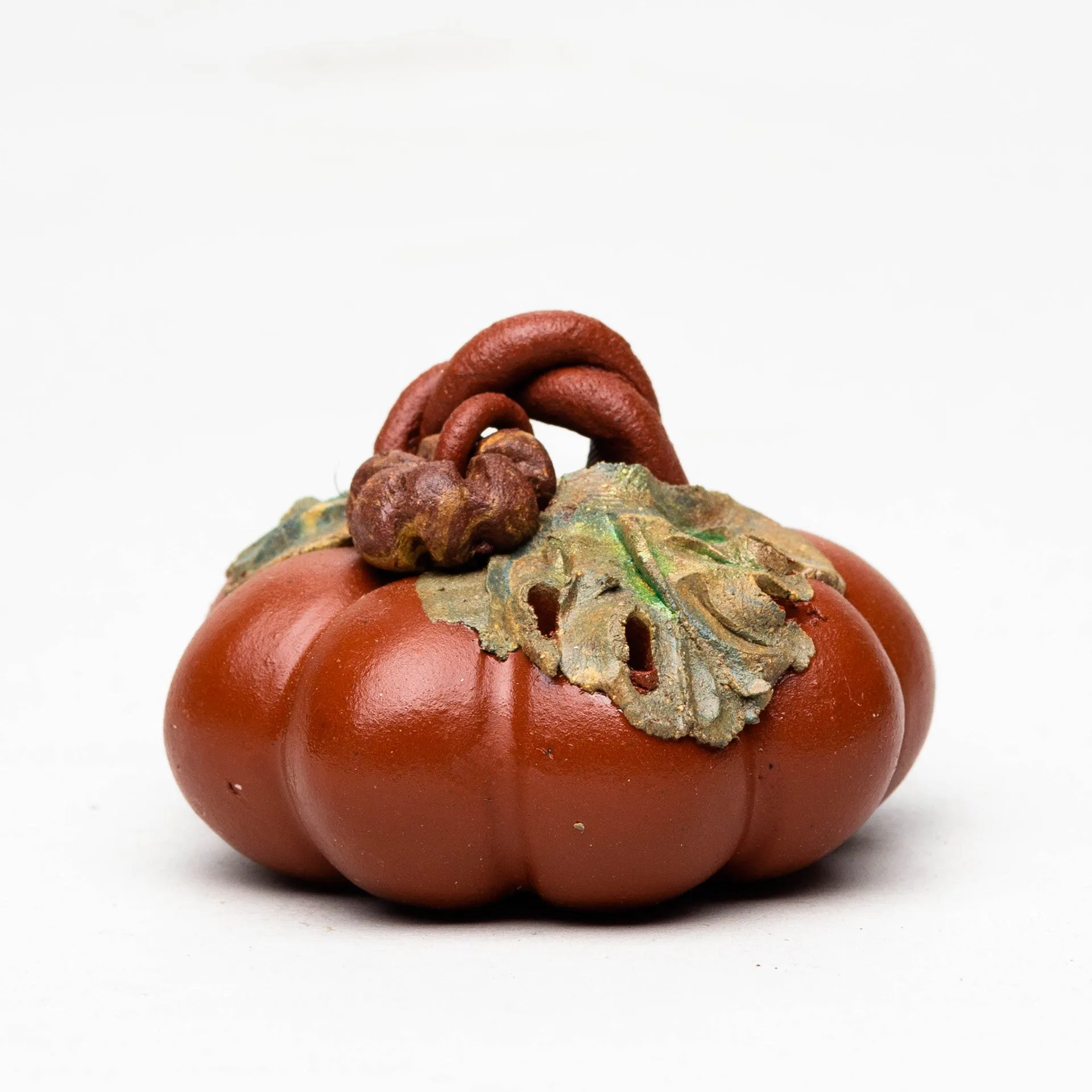 Gohobi Handmade Ceramic YiXing Clay Colourful Pumpkin Ornament Tea pet