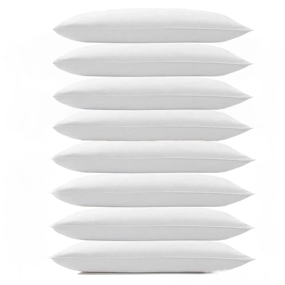 GUFFAW microfiber pillow filler for bed and sofa12 x20 inches set of 8