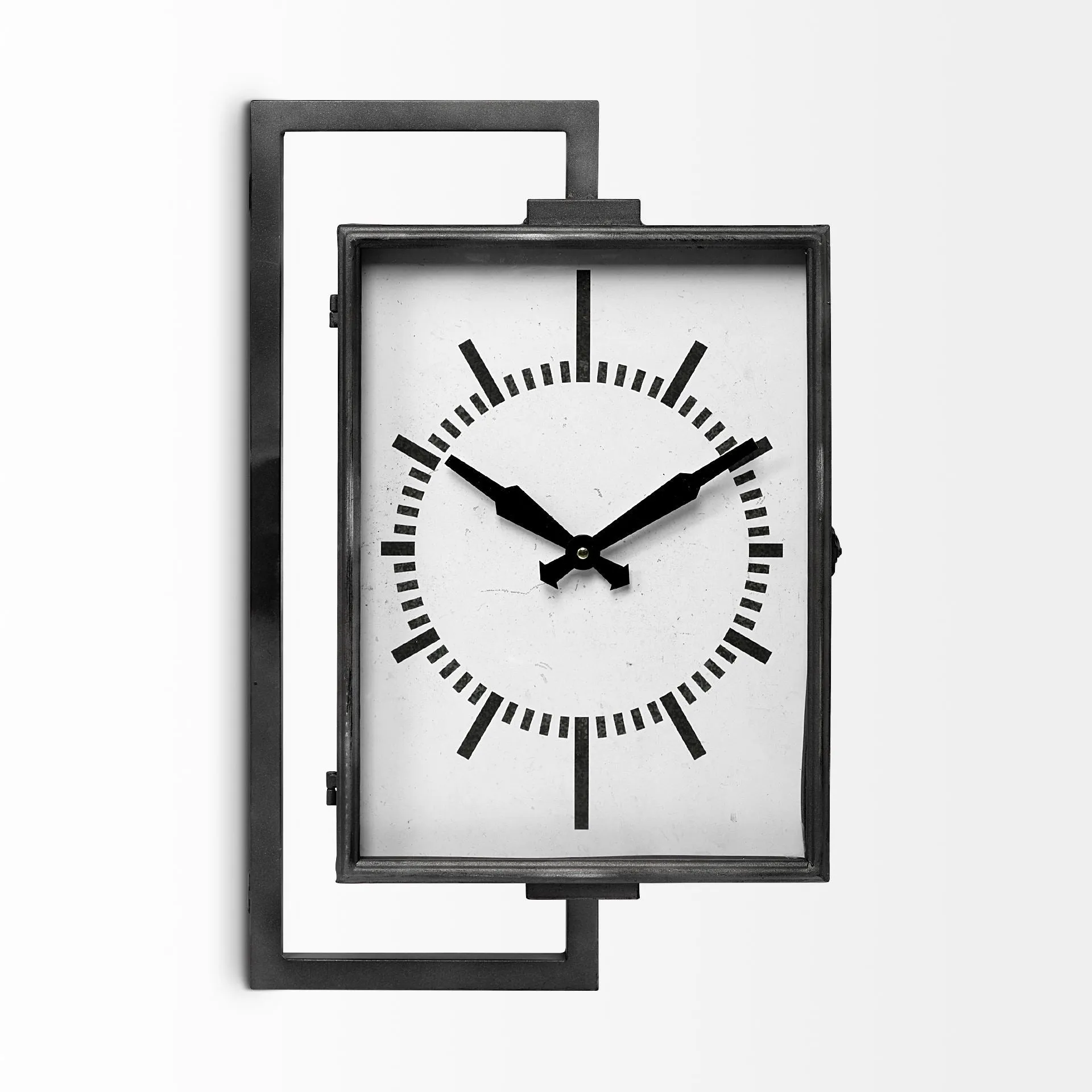 Hagar Rectangular Large Industrial Wall Clock
