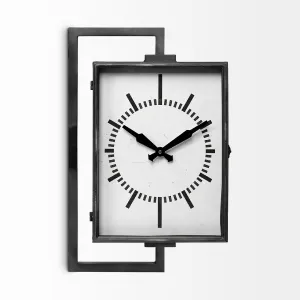 Hagar Rectangular Large Industrial Wall Clock