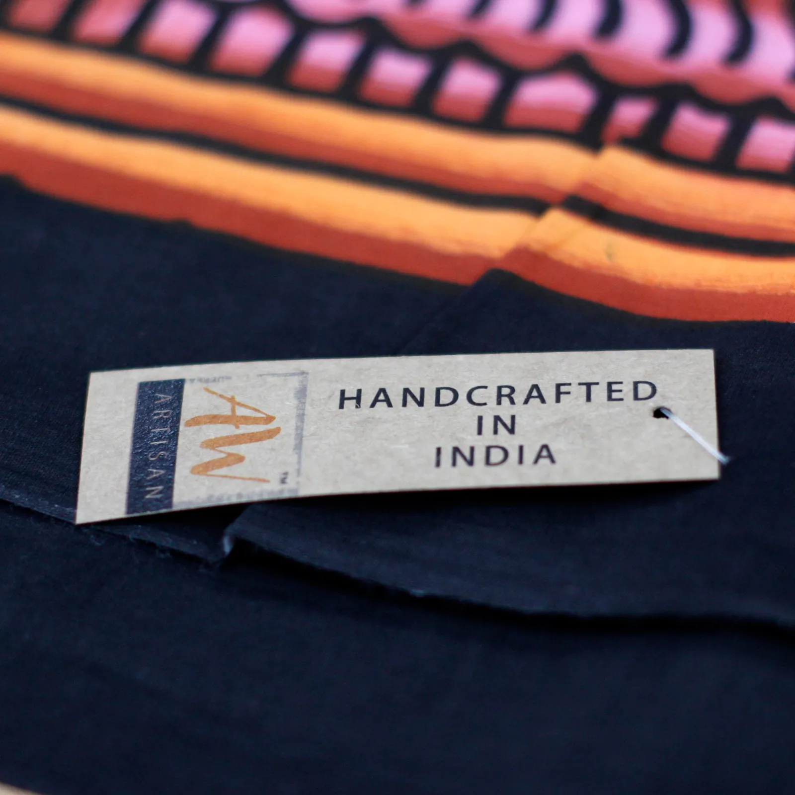 Handbrushed Cotton Wall Art - Hamsa | Vibrant & Unique Home Decor