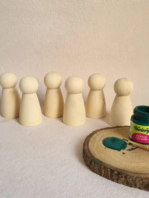 Handcrafted Wooden Peg Dolls