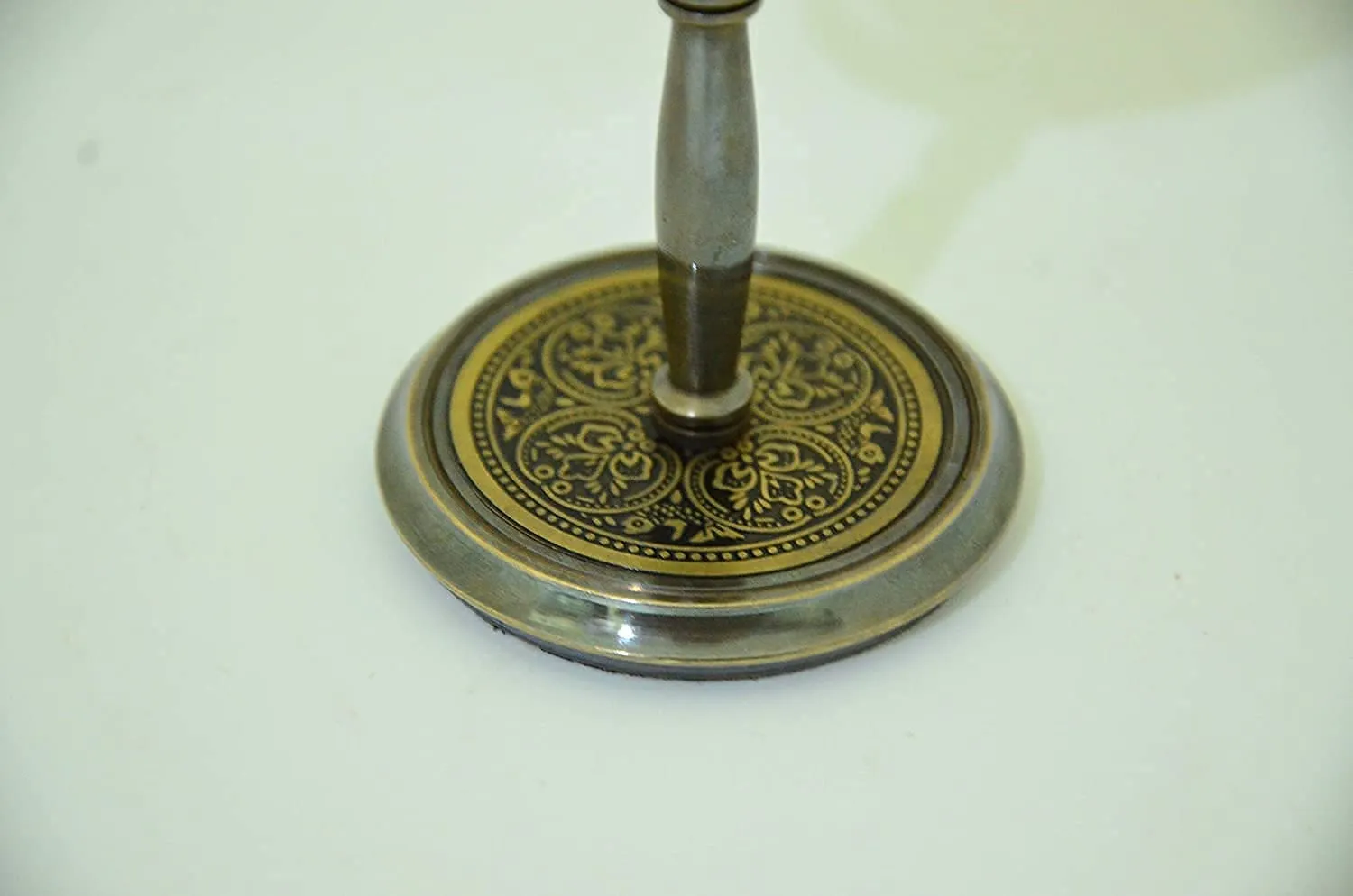 Handmade Brass Victoria London 1876 Desk and Shelf Clock Roman Dial Nautical Clock, Engraved Design for Gift