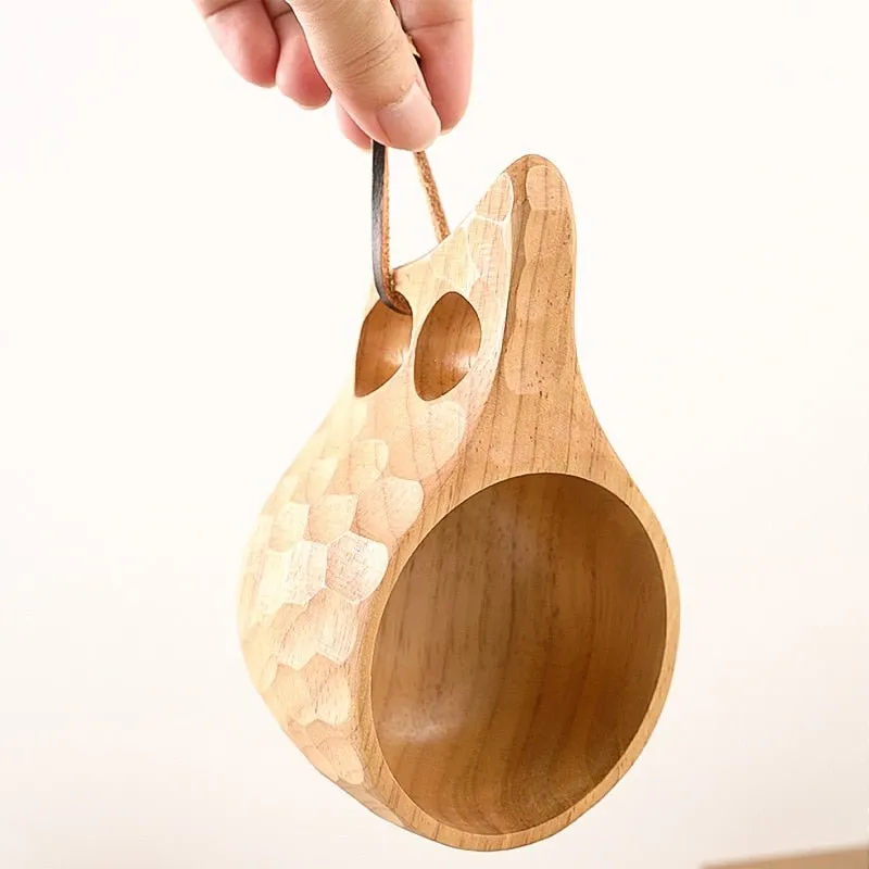 Handmade Wooden Tea Milk Cups