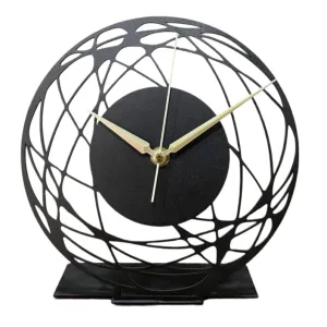 Hari Enterprise Metal Tabletop Desk Clock, Office Clock Decor, above Desktop Clock, Office Gift,Business Gift Idea,Silent Metal Desk Clock,Shelf Clock Decor