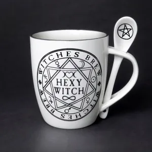 Hexy Witch Mug Tea Cup and Spoon