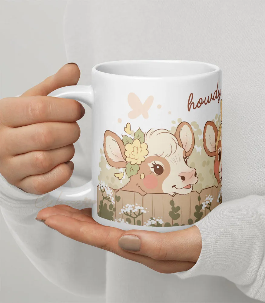 Howdy Neighbor Cows Mug