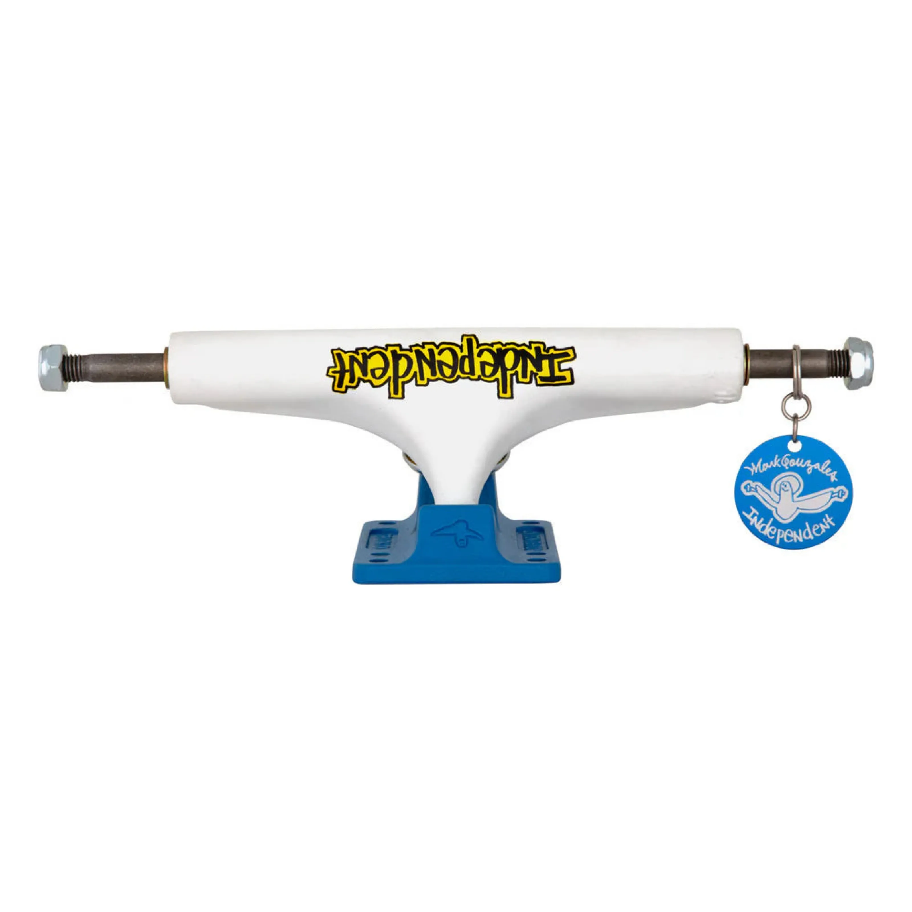 Independent Stage IV Mark Gonzales Pro Flat White/Blue Trucks