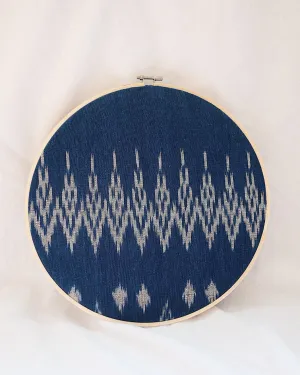 Indigo Handwoven Textile Wall Art - 12" No.1
