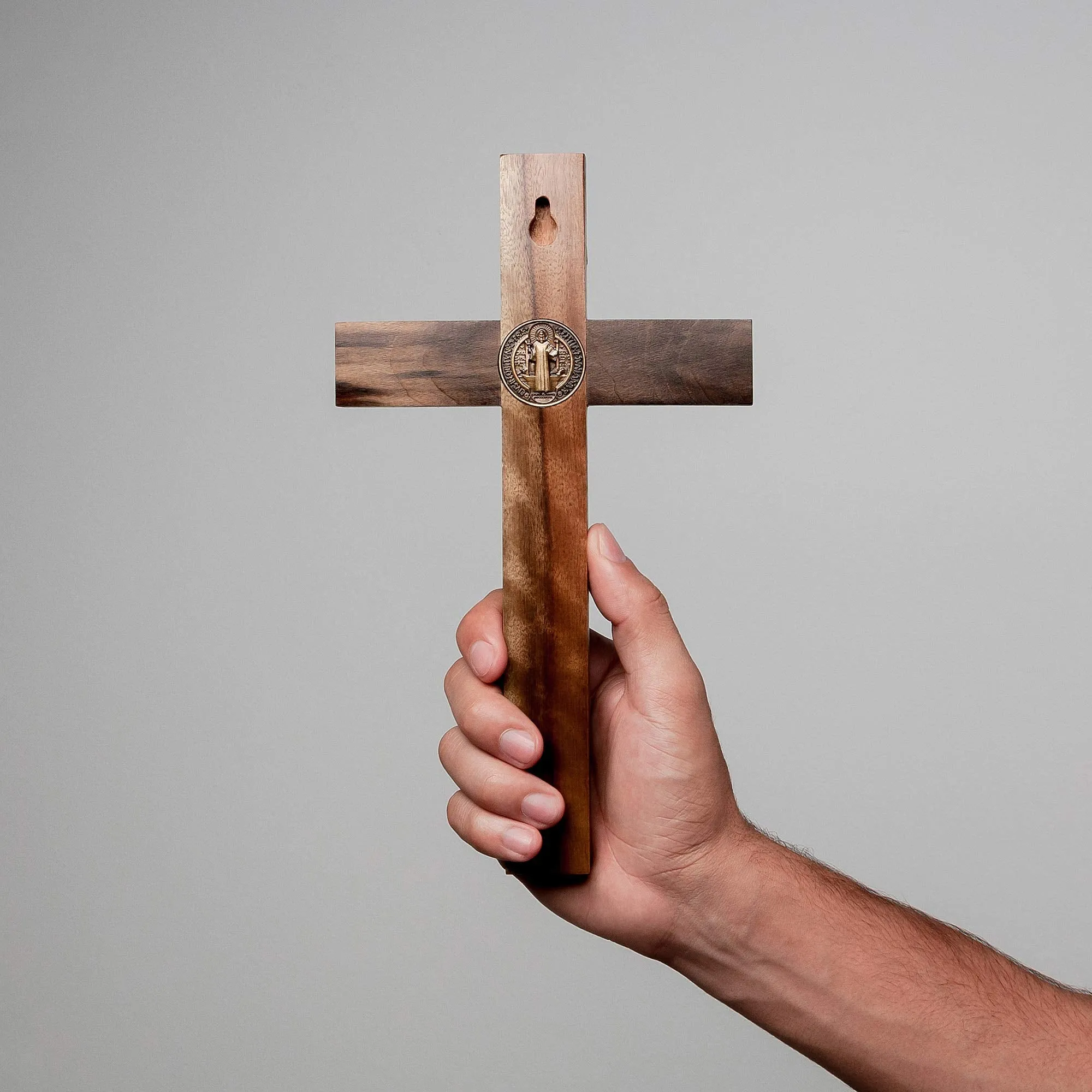 Intercession Wall and Table Wood Cross Crucifix (10 inches - Tabletop)
