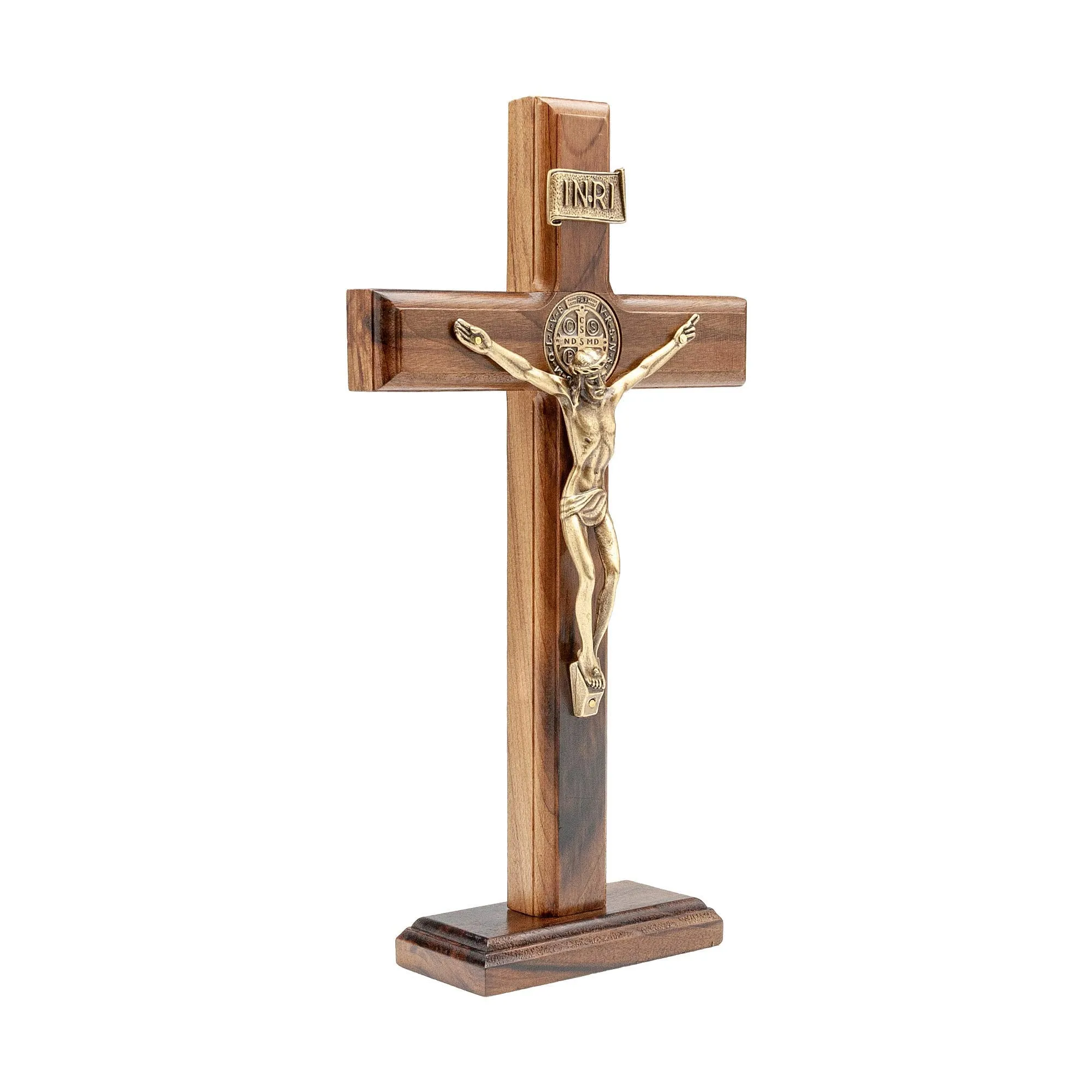 Intercession Wall and Table Wood Cross Crucifix (10 inches - Tabletop)