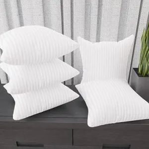 LASER WINGS Microfiber Cushion Filler, 16X16 Inches, White, Set of 5
