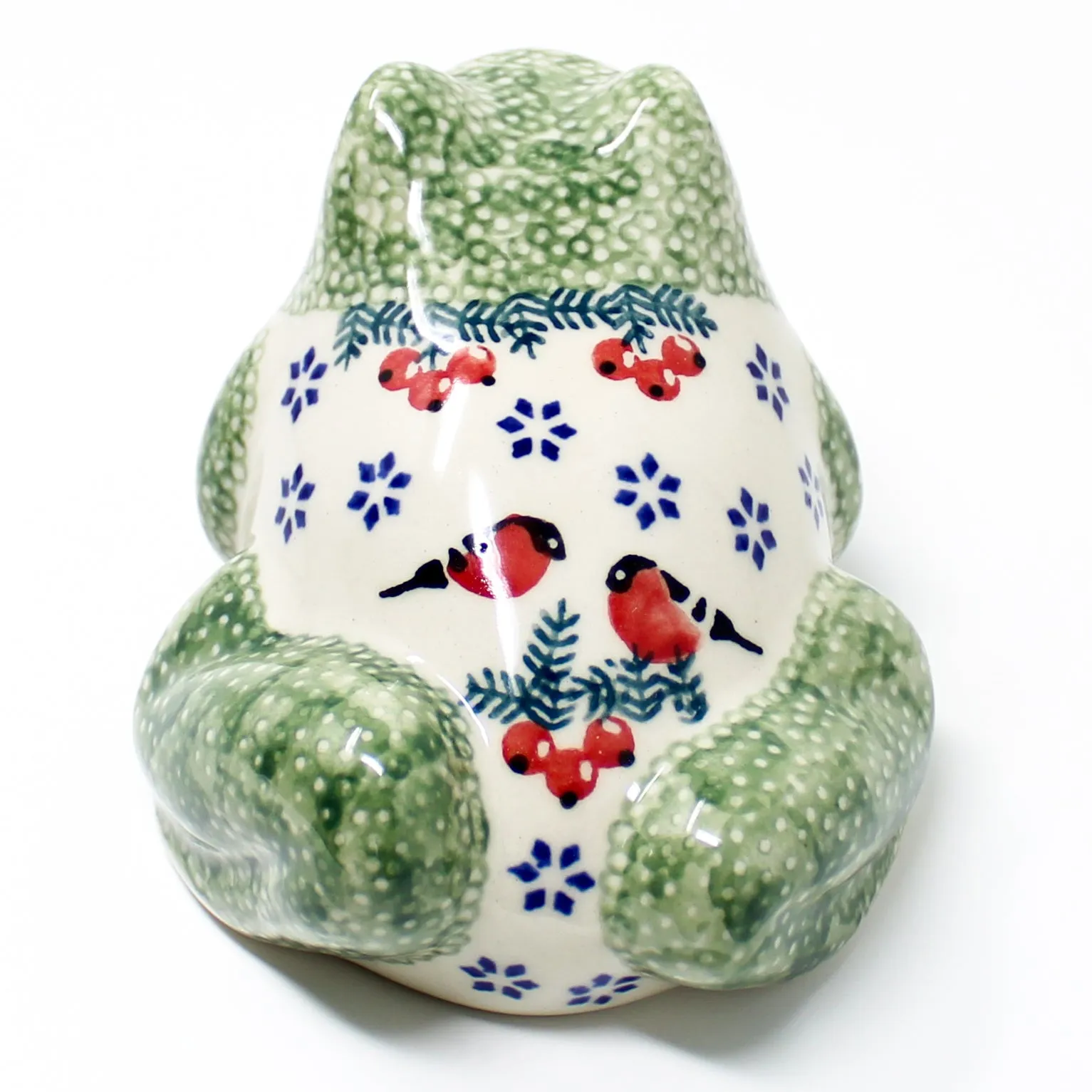 Lg Garden Frog-Miniature in Red Cardinals