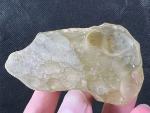 LIBYAN DESERT GLASS, Raw Crystal - Rare, 111.4 Grams - Unique Gift, Home Decor, Raw Crystals and Stones, 49392