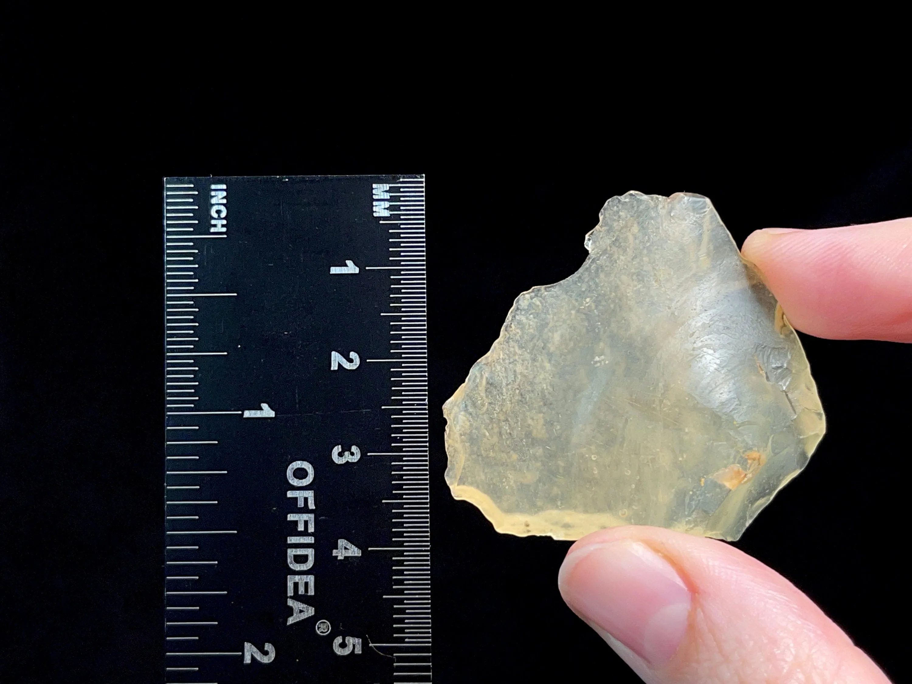 LIBYAN DESERT GLASS, Raw Crystal - Rare, 2A Grade, 11.4g - Metaphysical, Healing Crystals and Stones, 46828