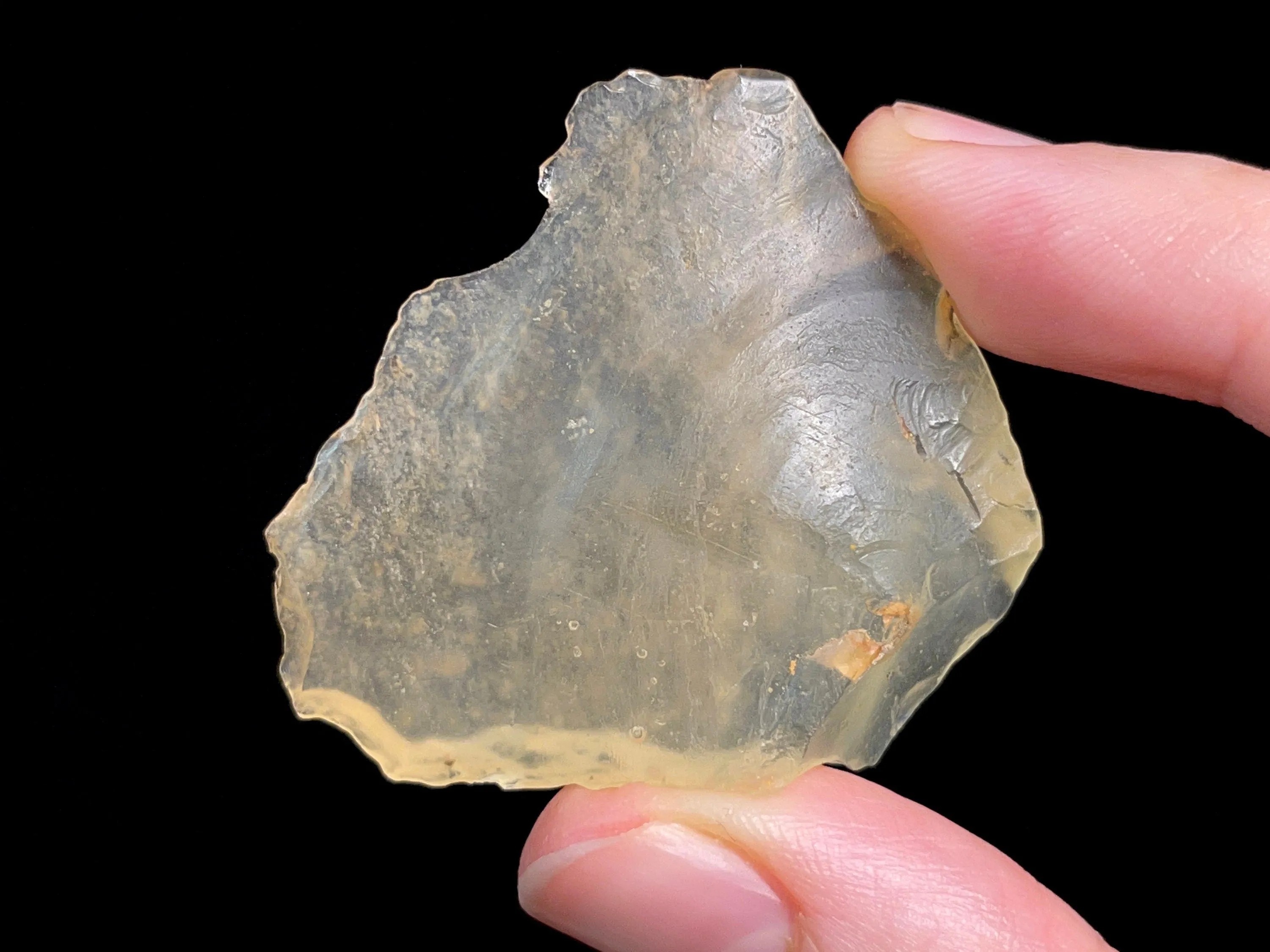 LIBYAN DESERT GLASS, Raw Crystal - Rare, 2A Grade, 11.4g - Metaphysical, Healing Crystals and Stones, 46828