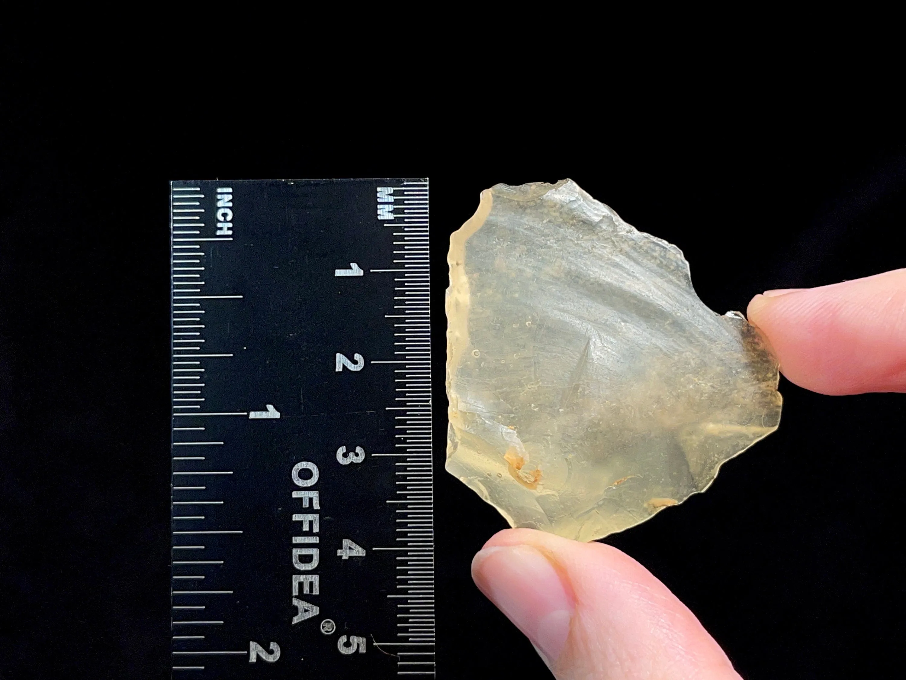 LIBYAN DESERT GLASS, Raw Crystal - Rare, 2A Grade, 11.4g - Metaphysical, Healing Crystals and Stones, 46828