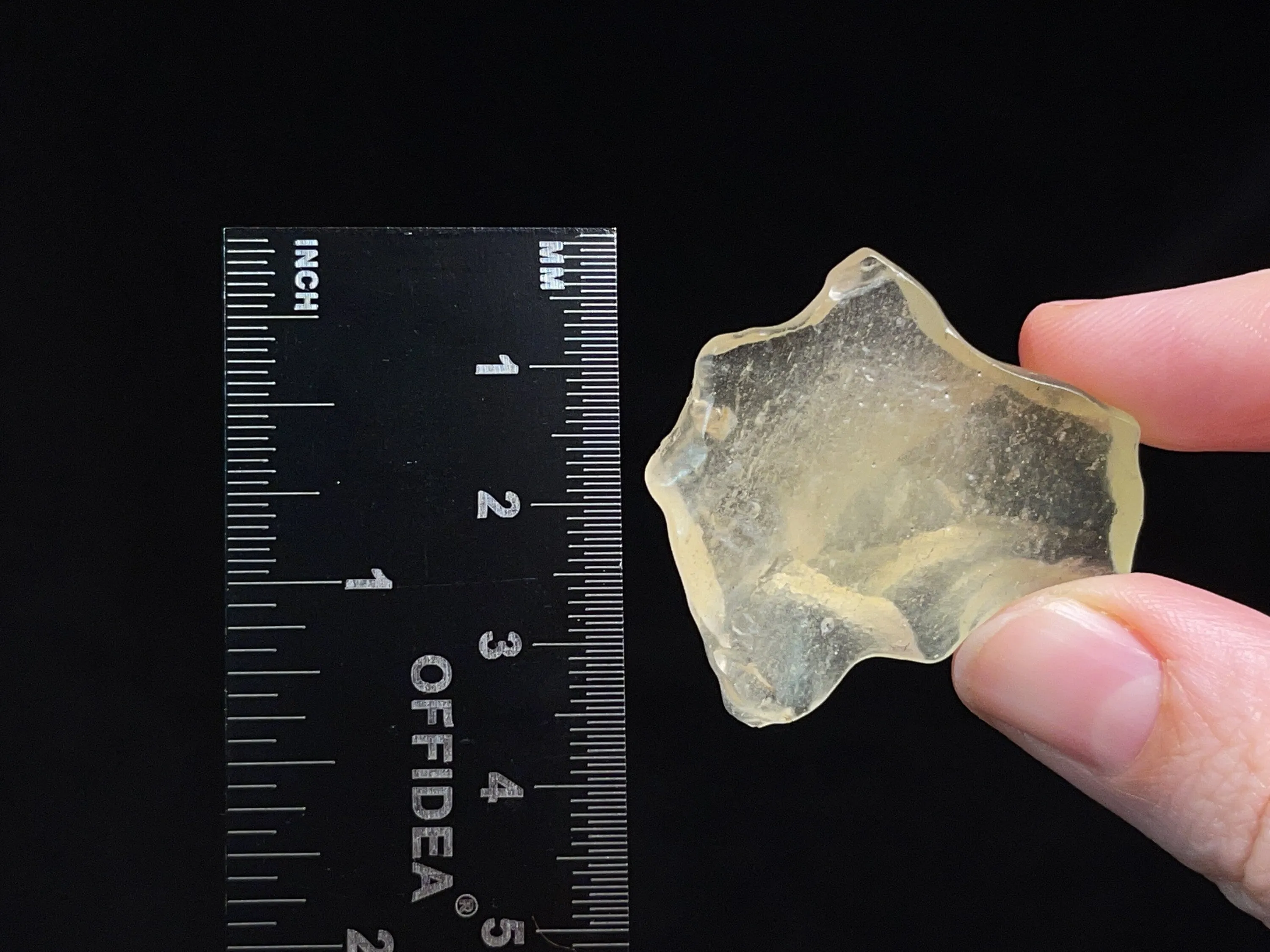 LIBYAN DESERT GLASS, Raw Crystal - Rare, 2A Grade, 11g - Metaphysical, Healing Crystals and Stones, 46830