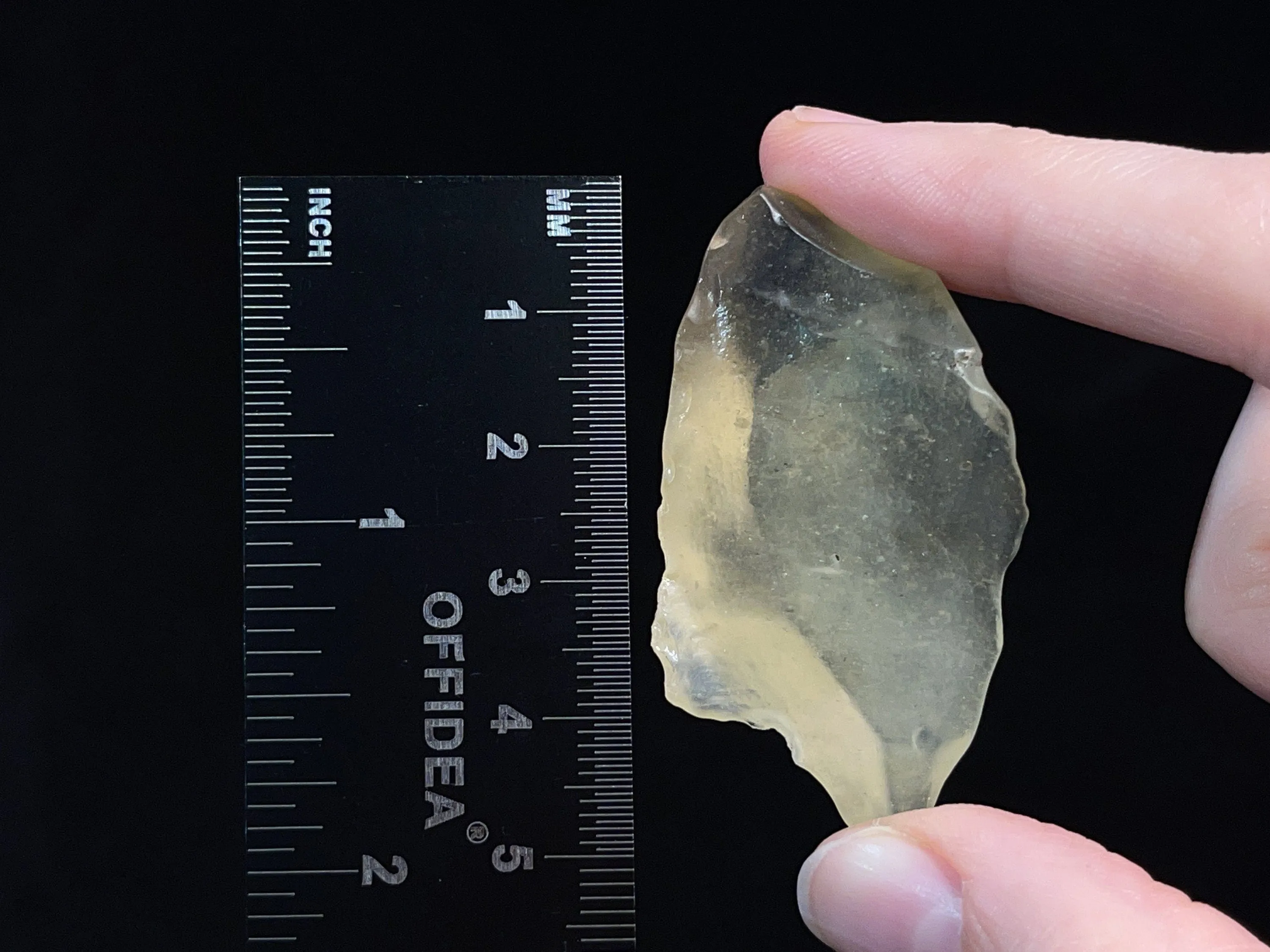 LIBYAN DESERT GLASS, Raw Crystal - Rare, 2A Grade, 14.2g - Metaphysical, Healing Crystals and Stones, 46814
