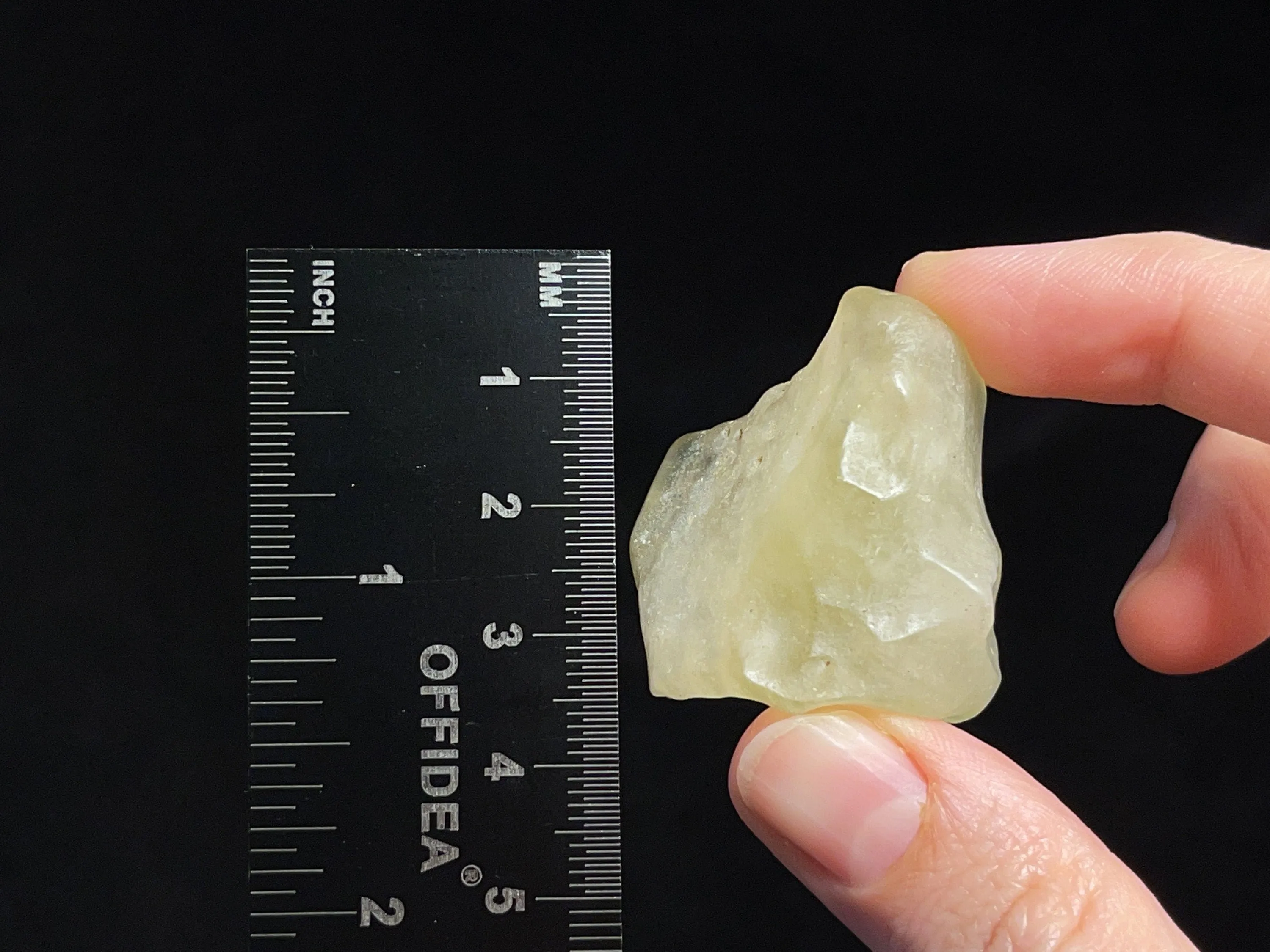 LIBYAN DESERT GLASS, Raw Crystal - Rare, 2A Grade, 24.3g - Metaphysical, Healing Crystals and Stones, 46818