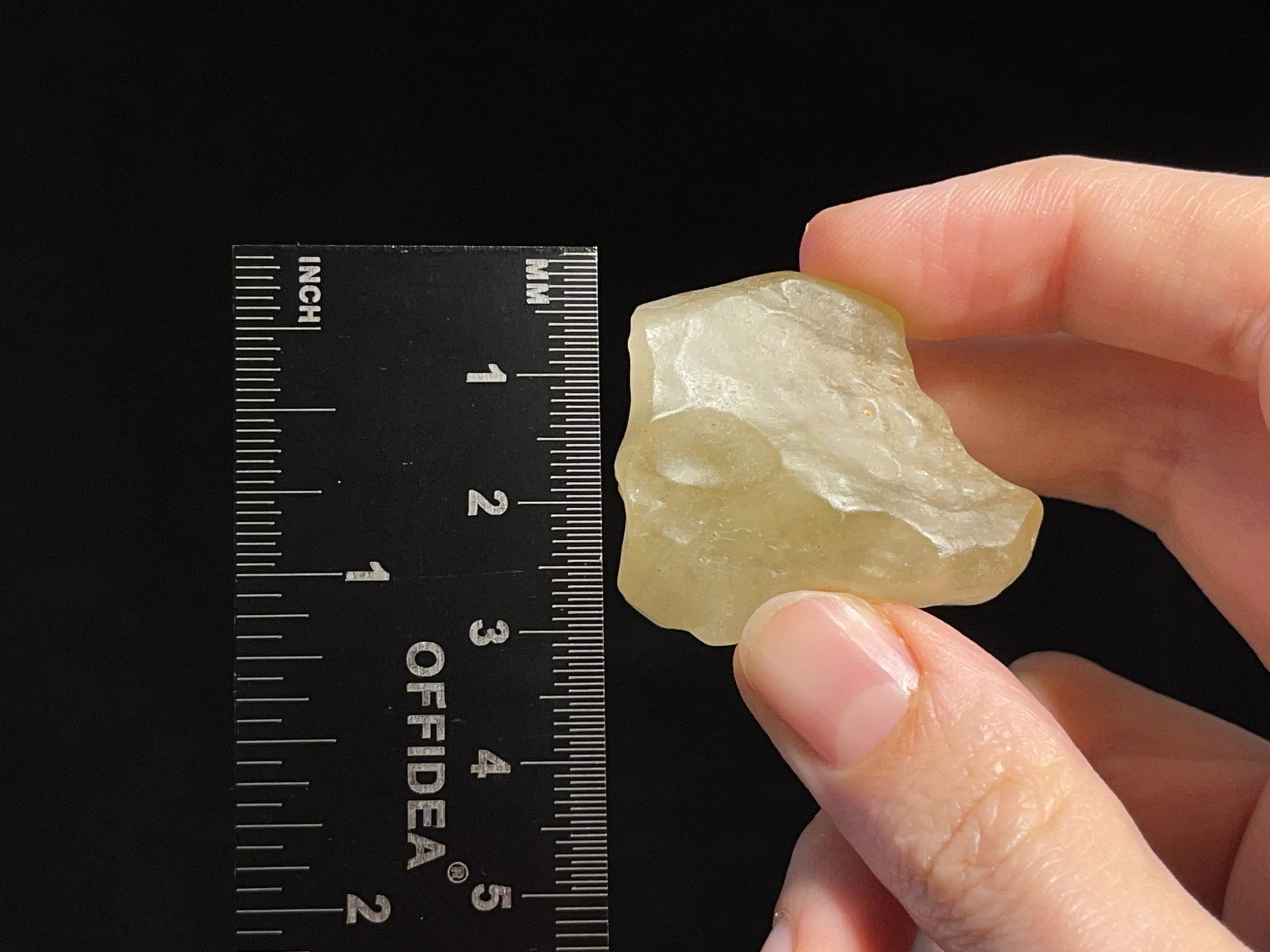 LIBYAN DESERT GLASS, Raw Crystal - Rare, 2A Grade, 24.3g - Metaphysical, Healing Crystals and Stones, 46818