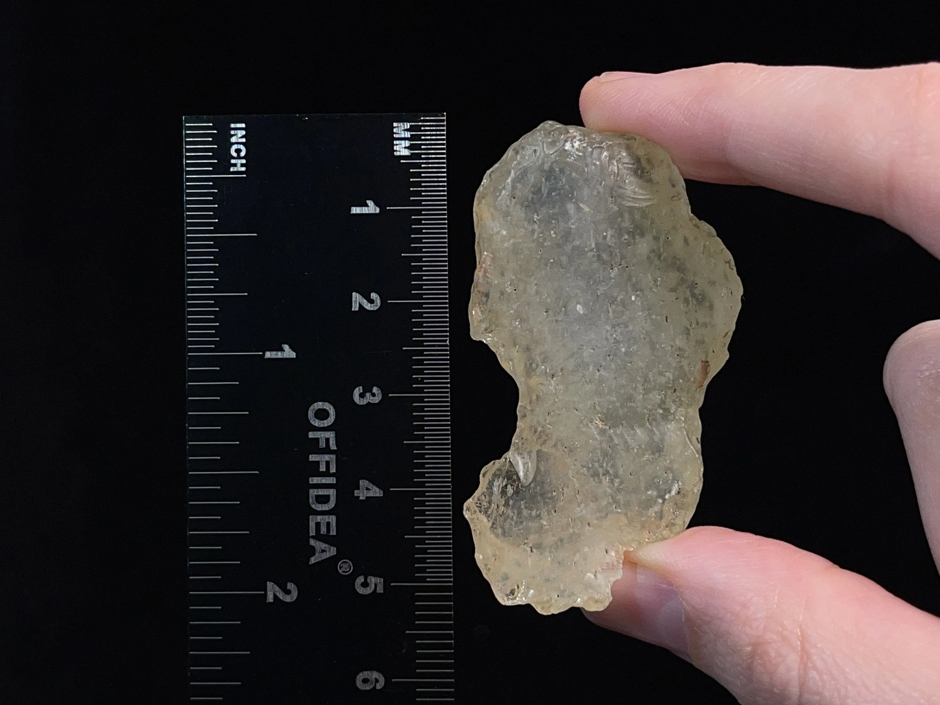 LIBYAN DESERT GLASS, Raw Crystal - Rare, 2A Grade, 26.8g - Metaphysical, Healing Crystals and Stones, 46815
