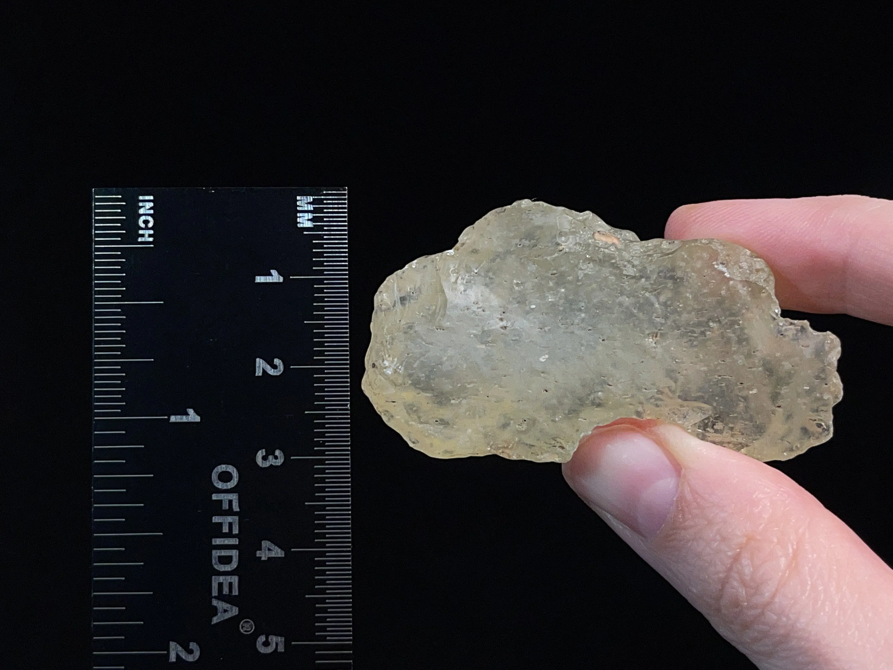 LIBYAN DESERT GLASS, Raw Crystal - Rare, 2A Grade, 26.8g - Metaphysical, Healing Crystals and Stones, 46815