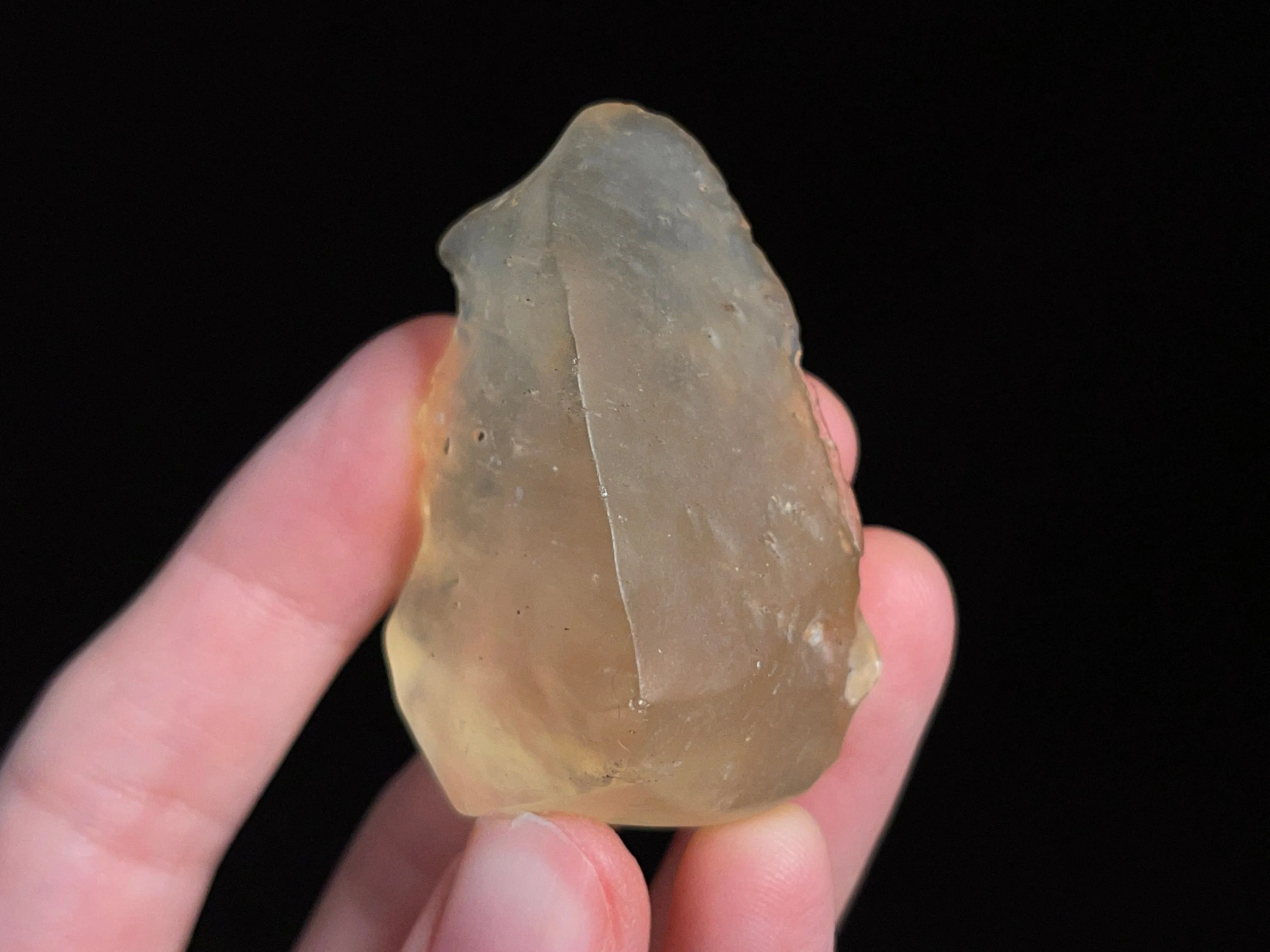 LIBYAN DESERT GLASS, Raw Crystal - Rare, 2A Grade, 27.3g - Metaphysical, Healing Crystals and Stones, 46805