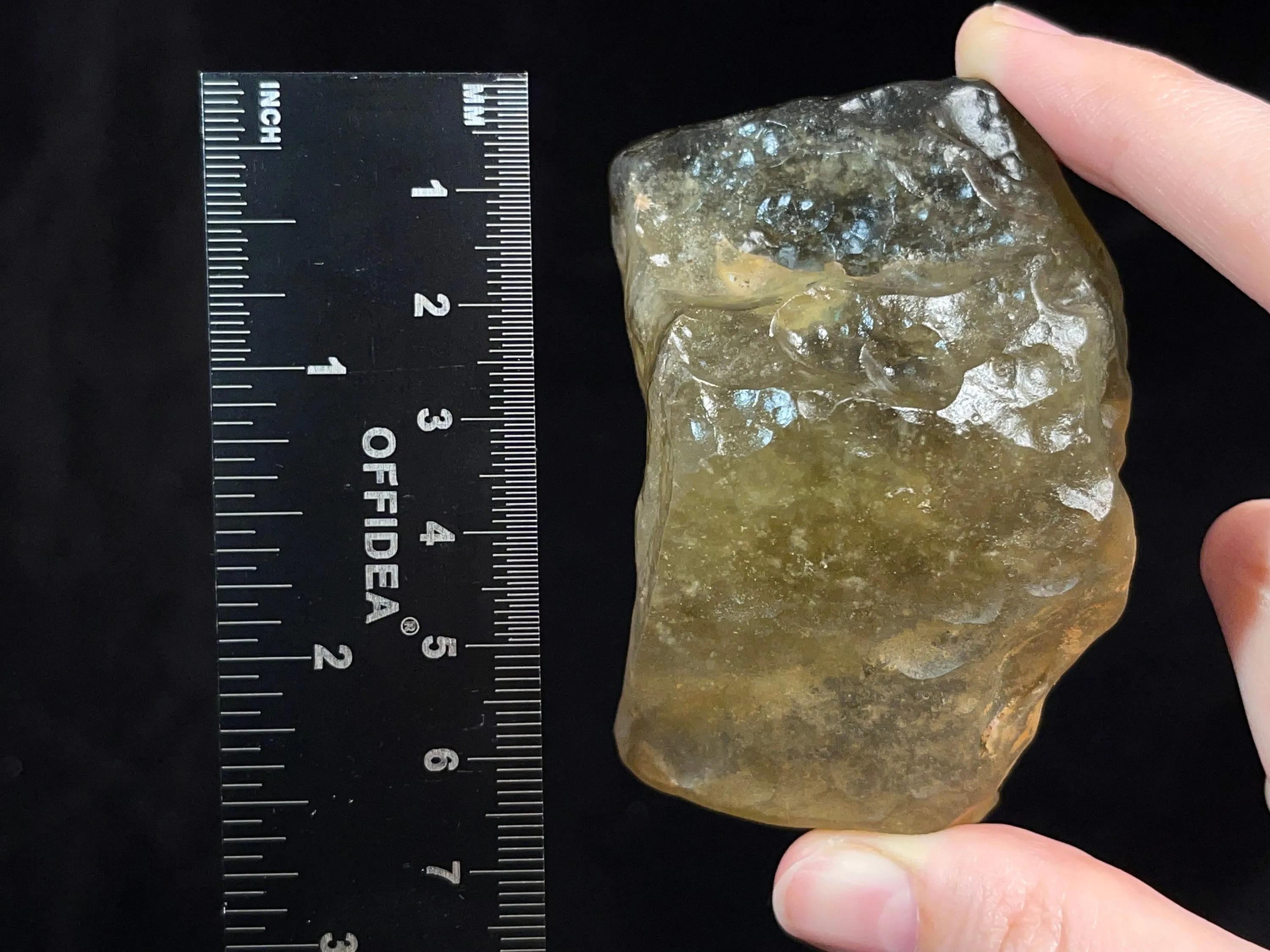 LIBYAN DESERT GLASS, Raw Crystal - Rare, 2A Grade, Large 146.9g - Metaphysical, Healing Crystals and Stones, 46793