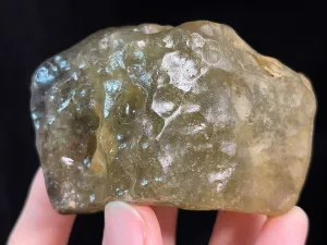 LIBYAN DESERT GLASS, Raw Crystal - Rare, 2A Grade, Large 146.9g - Metaphysical, Healing Crystals and Stones, 46793