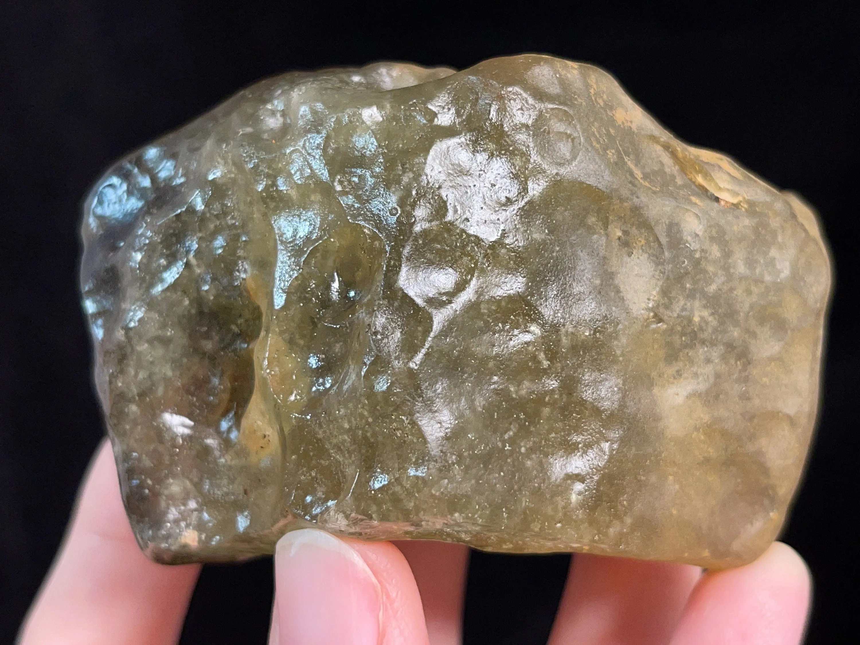 LIBYAN DESERT GLASS, Raw Crystal - Rare, 2A Grade, Large 146.9g - Metaphysical, Healing Crystals and Stones, 46793