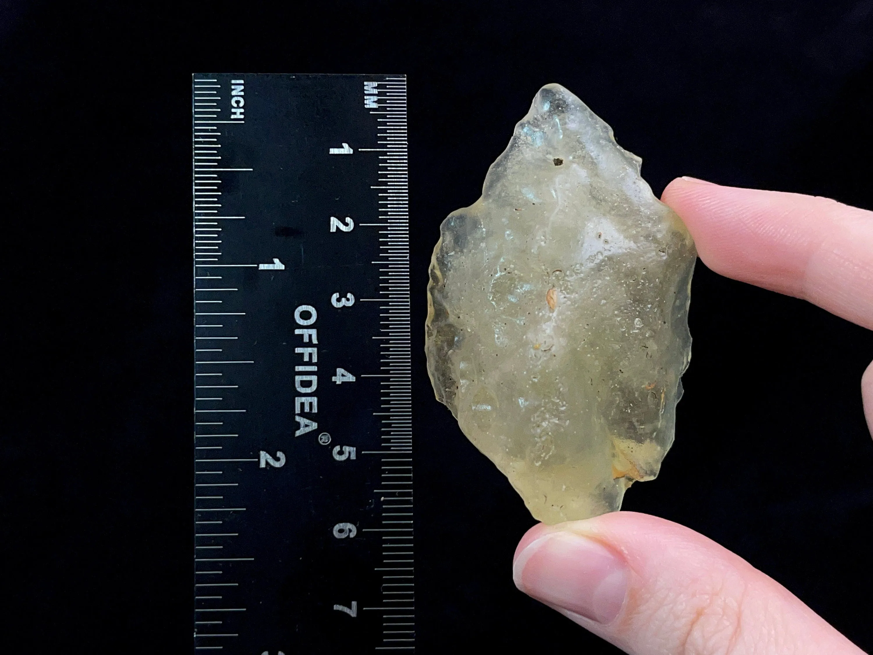 LIBYAN DESERT GLASS, Raw Crystal - Rare, 2A Grade, Large, 34.2g - Metaphysical, Healing Crystals and Stones, 47211
