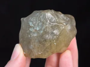 LIBYAN DESERT GLASS, Raw Crystal - Rare, 2A Grade, Large, 59.8g - Metaphysical, Healing Crystals and Stones, 46797