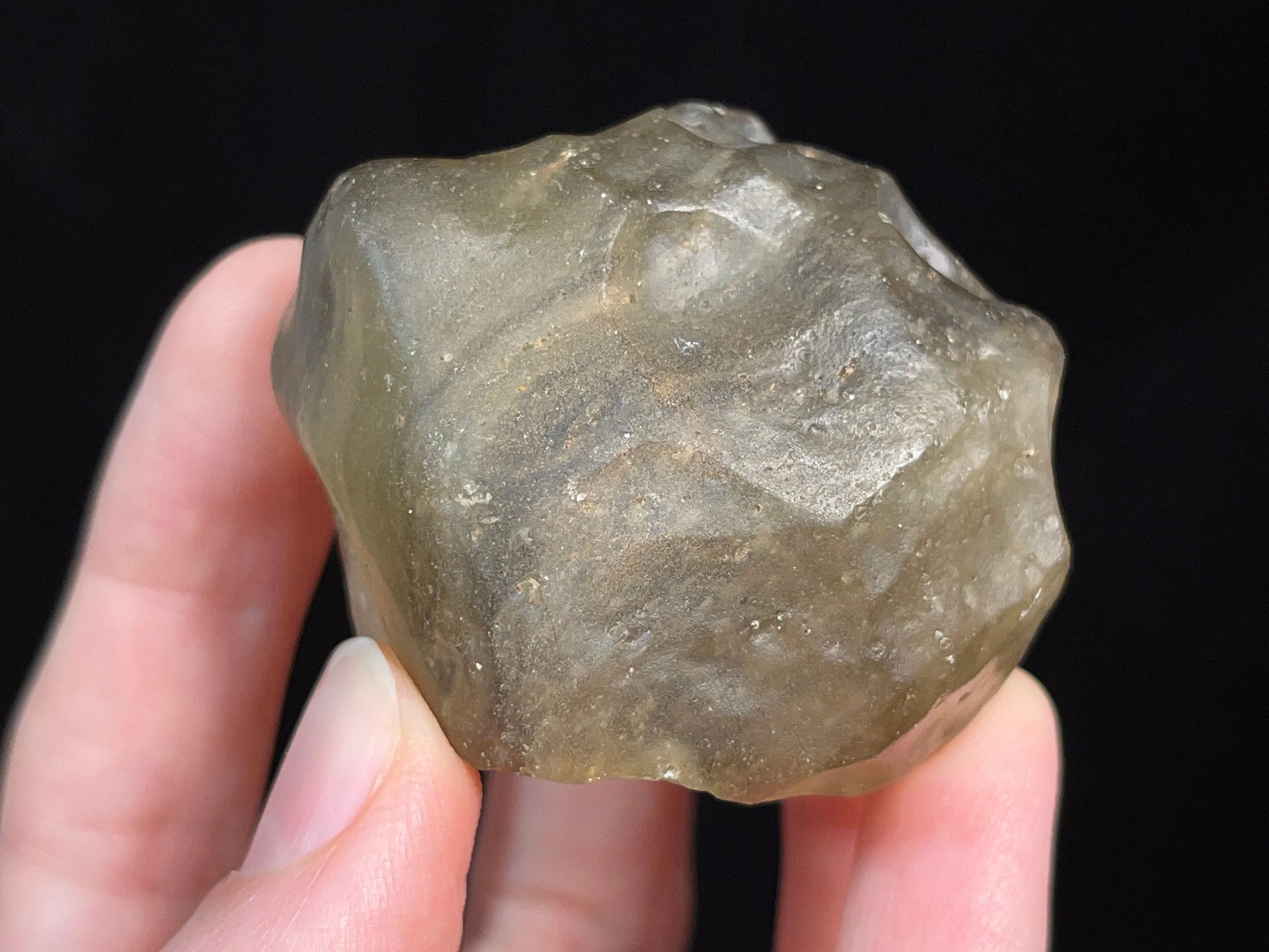 LIBYAN DESERT GLASS, Raw Crystal - Rare, 2A Grade, Large, 59.8g - Metaphysical, Healing Crystals and Stones, 46797